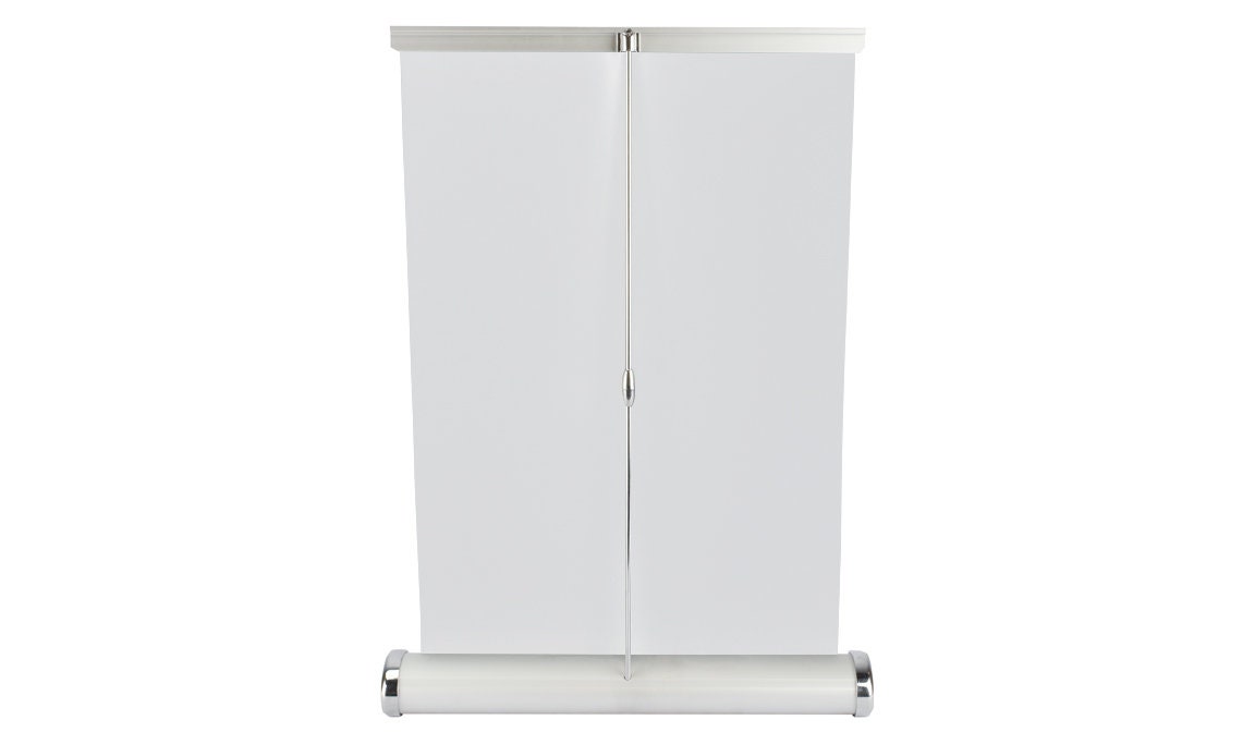 Back of Mini Retractable Banner Stand for trade shows