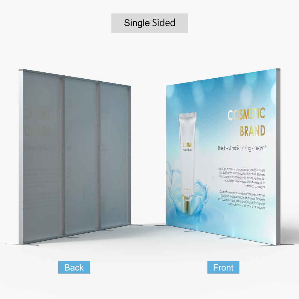 10x10 ft Premium Fabric Trade Show Display Stand - Durable and Professional Booth Backdrop