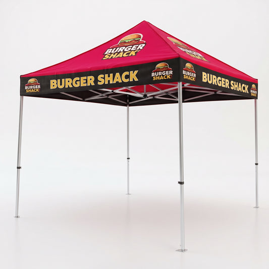 Custom printed vibrant canopy tent for corporates and vendors