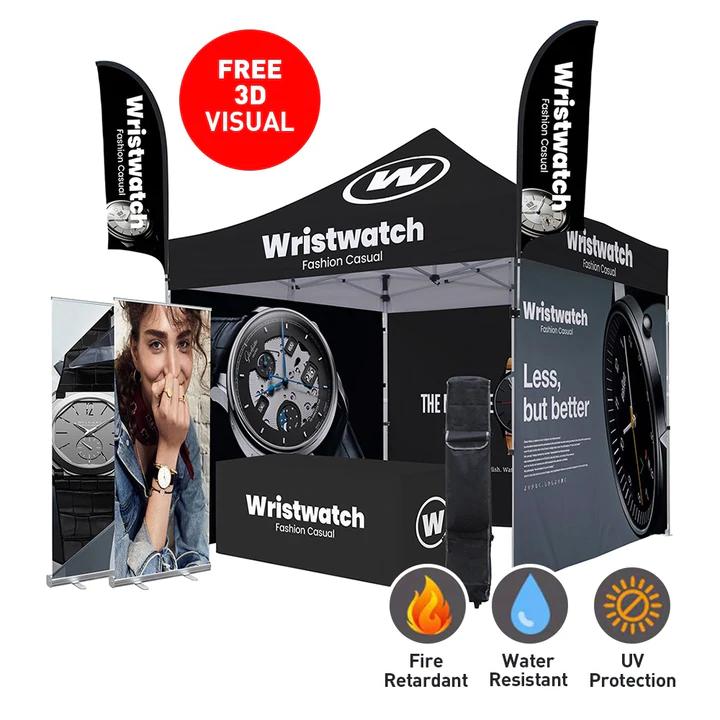 The "Domination" Event Package • Complete 10x10 Booth + Flags + Table + Banners