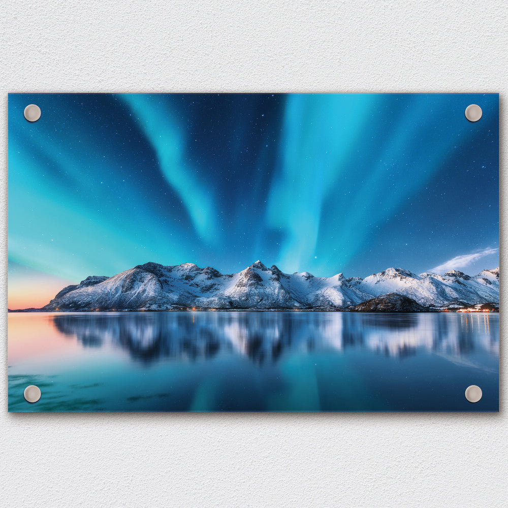 Custom Acrylic Print with finished stand off hardware and mounting screws 