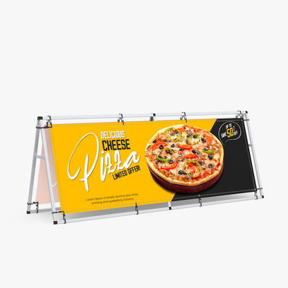 A-Frame Banner Display - Durable Outdoor Marketing Solution for Events