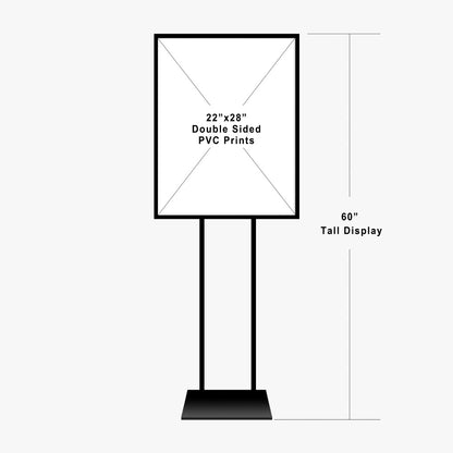 Premium Quality Modern Poster Stands - Artful and Customizable for Open Store and Sale Posters