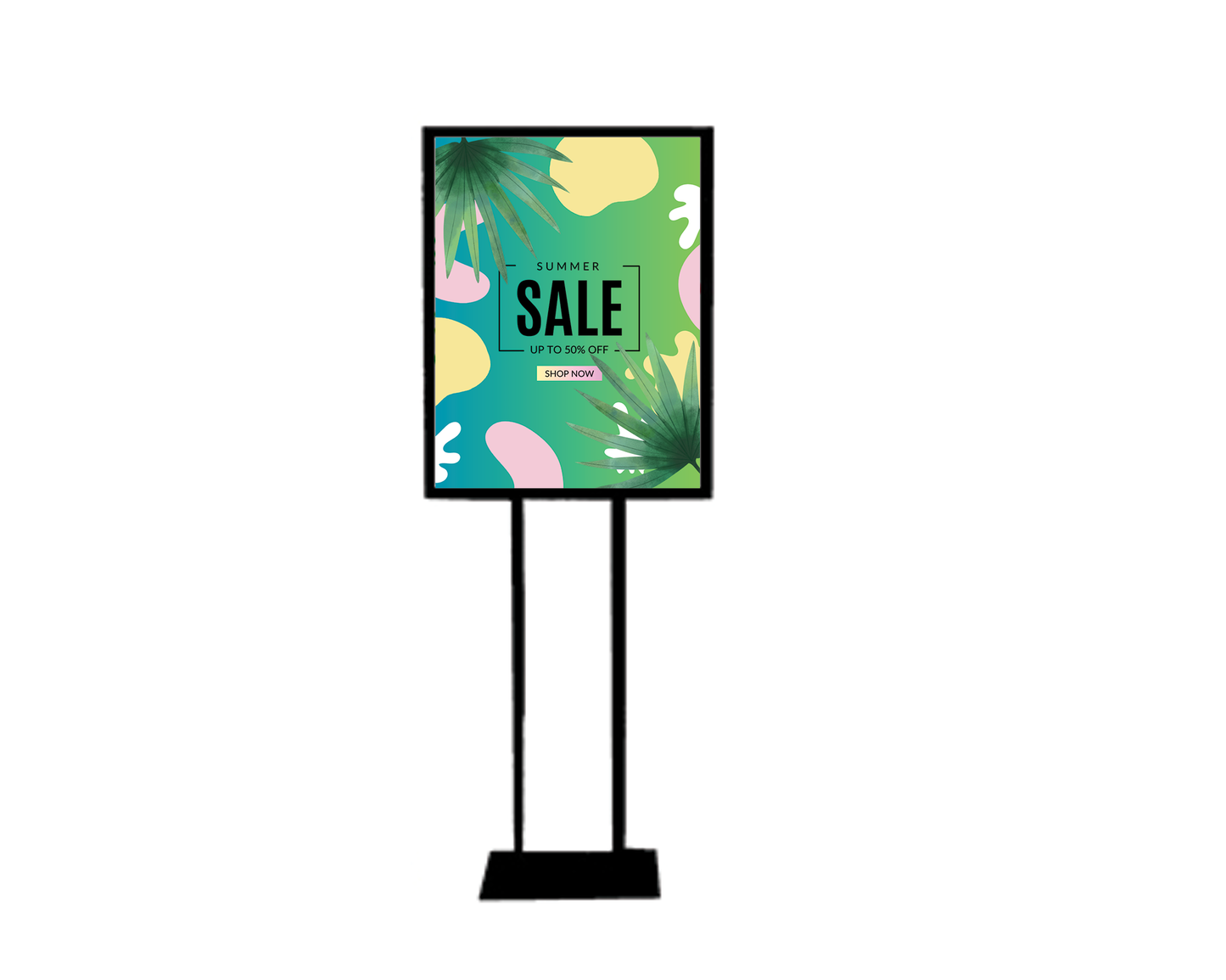 Premium Quality Modern Poster Stands - Artful and Customizable for Open Store and Sale Posters