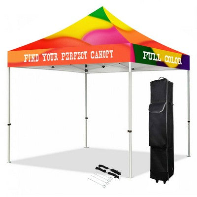 10' Premium Hex Aluminum Frame w/ Full Color Canopy