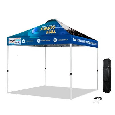 10' Pop Up Tent 600D Polyester With Vented Canopy