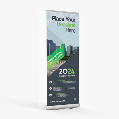 Event Pop-Up Shop Banner Stand - Custom Roll-Up Banner for Business Marketing with Logo