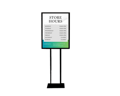 Premium Quality Modern Poster Stands - Artful and Customizable for Open Store and Sale Posters