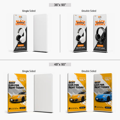 Elegant Tension Fabric Banner Stand - Pillow Case Display for Business Exhibitions and Trade Shows