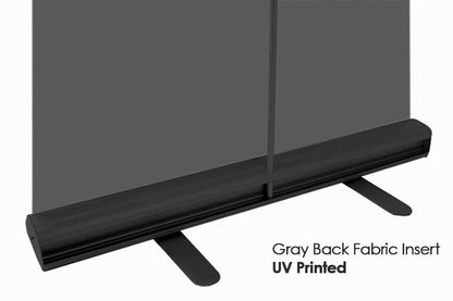 Gray back fabric insert with UV printing for retractable roll-up banner 