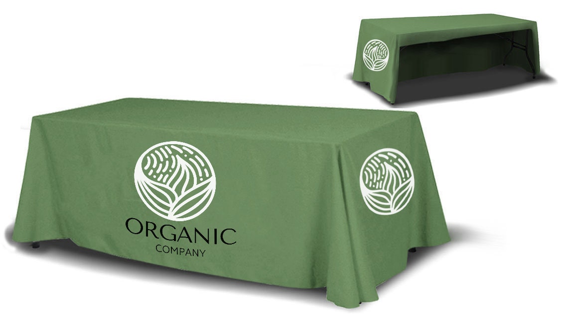 Green custom table cloth 