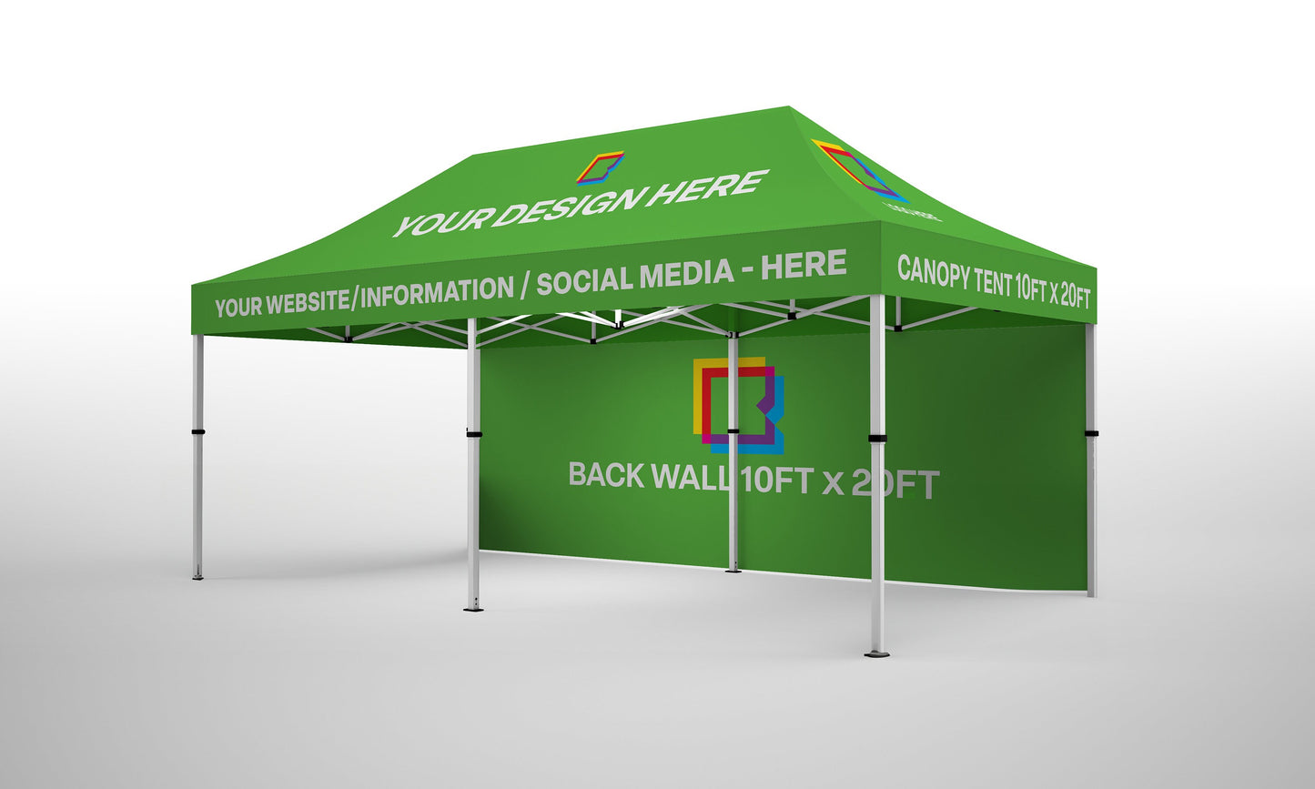 Custom 10x20ft Event and trade shows canopy tent with back wall (10ft x 20ft) 